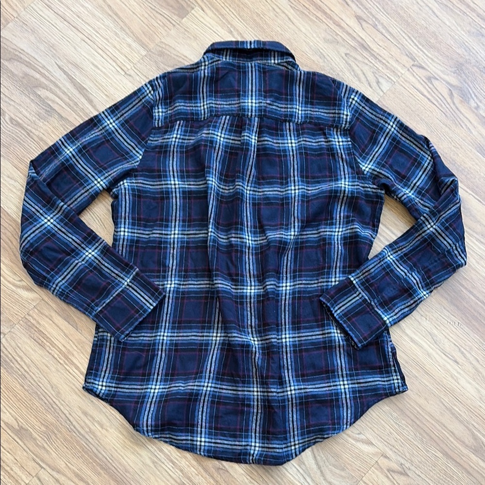 Hollister Flannel Shirt Plaid Button-Down Shirt Size Medium - Picture 5 of 5